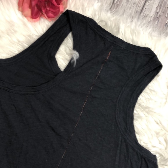 Sundry Asymmetrical Racerback Tank Black Sz 3 - Picture 7 of 9